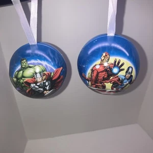 Set of two marvel avenger Christmas ornaments metal Hulk Thor Captain America - Picture 1 of 9