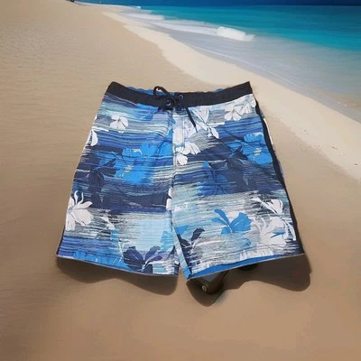 Bañador Speedo para Hombres Talla Grande Azul Hawaiano Board Shorts Natación W2 Foto 1 de 4