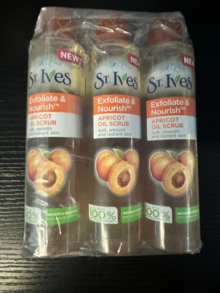 St. Ives Apricot Oil Scrub Exfoliate & Nourish 4.23 oz Radiant Skin, 3 Pack - Image 1 of 1