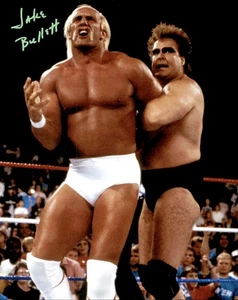 WWF Jake Bullet handsigniertes Bill Eadie Hulk Hogan No Holds Barred WWE 8X10 Foto - Bild 1 von 5