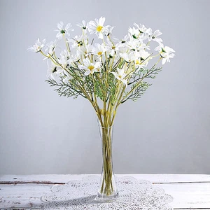 WHITE 6 Bushes 20" SILK ARTIFICIAL DAISY FLOWERS Sprays Wedding Party Supplies - Picture 1 of 8