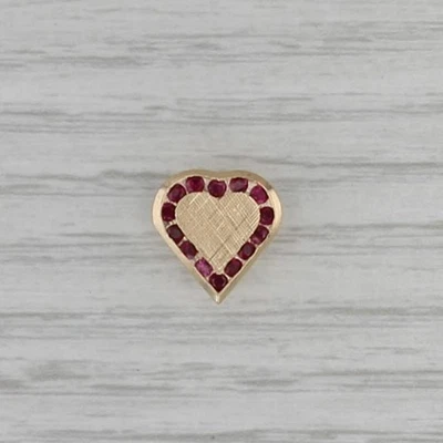 Richard Glatter 0.26ctw Ruby Heart Slide Bracelet Charm 14k Yellow Gold - Image 1 of 4
