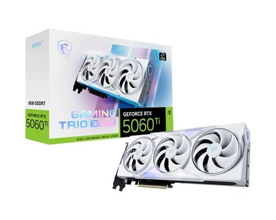 MSI GeForce RTX 5060 Ti 8G GAMING TRIO White GDDR7 DLSS4 Graphics Card - Image 1 of 4