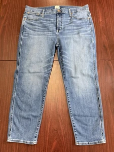 J.CREW Vintage Straight Jeans Damen 34 Blau Mid Rise Stretch Medium Wash - Bild 1 von 6