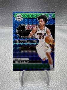 Jared McCain 2024-25 Panini Mosaic NBA GIVE AND GO GREEN PRIZM Rookie #5 76ERS - Picture 1 of 2