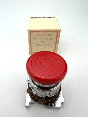 Cutler-Hammer 10250T122 操作员蘑菇头红色 PushButton Eaton — 全新 — 第 1/4 张图片