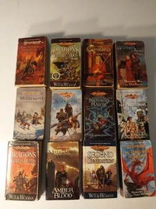 Lot of 12 Dragonlance Books Vintage Fantasy D&D - Imagen 1 de 1