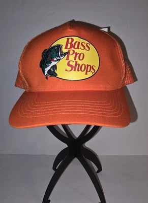 Gorra de camionero Bass Pro Shops malla para adultos - naranja TOTALMENTE NUEVA con etiquetas Foto 1 de 4