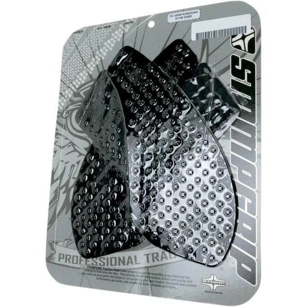 Protectores de tanque Stomp Grip negros para Kawasaki ZX-6R 2007-2008 Foto 1 de 1