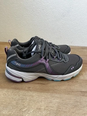 Tenis Ryka de malla con cordones de espuma viscoelástica Intrigue 2 gris carbón talla 6 M Foto 1 de 4