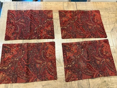 Juego de 4 manteles tapices barrocos de caja y barril chenilla colores de otoño usados en excelente estado Foto 1 de 3