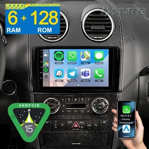 8 Core 6+128GB Android 15 CarPlay For Mercedes Benz W164 2005-2011 Stereo Radio - Imagen 1 de 14