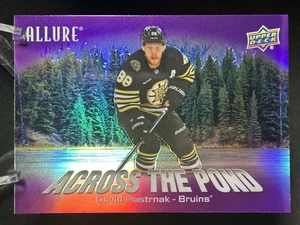 2024-25 Upper Deck Allure - Across the Pond David Pastrnak #ATP-1 Purple - Picture 1 of 2
