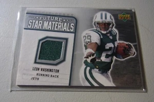 2006 Upper Deck Debut Future Star Materials Leon Washington #FSM-LW Rookie - Picture 1 of 1
