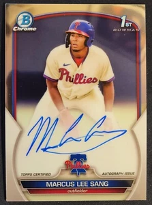 2023 Bowman Chrome MARCUS LEE SANG Autographed 1st Prospect/ Rookie Card #CPA-ML - Picture 1 of 2