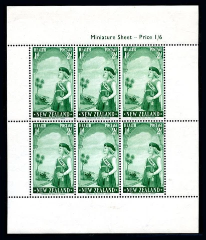 New Zealand: 1958 Girls' Brigade Semipostal Mini-Sheet (B54a) MNH Cover