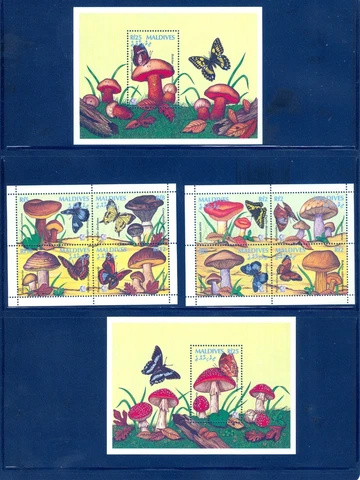 Maldives 2095-2098 Butterflies & Mushrooms, Complete Series, Mint NH Cover