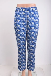 Boden Womens Straight Pants Printed Trousers Blue Floral UK 10 US 6 NWT T0787 - Picture 1 of 7