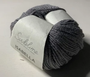 Sublime Isabella DK 1x50g 55% Wool 45% Cotton Grey Col. 0645 - Picture 1 of 8