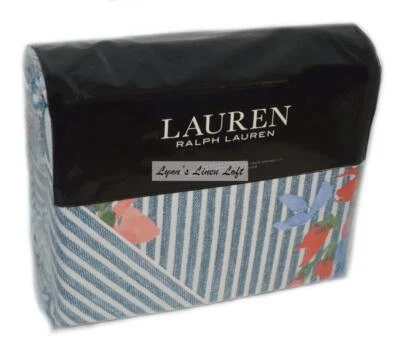 JUEGO DE FUNDAS NÓRDIGAS RALPH LAUREN Maggie Floral Rayas 3P KING Índigo Multicolor $385 Foto 1 de 4