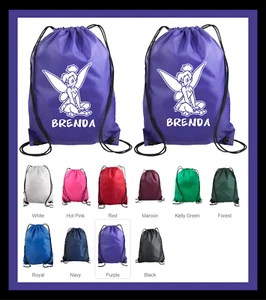 BOLSO DE NAILON JOILON TINKER BELL DISNEY FAIRY PERSONALIZADO CON NOMBRE - Imagen 1 de 1