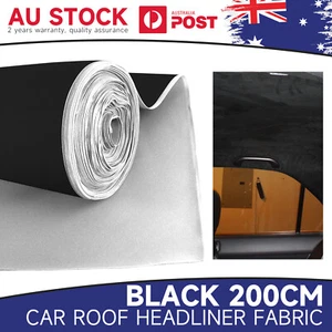 BLACK 2M*1.5M Car Headliner Fabric Lining Remedy Sound Reduction Foam Backing - Picture 1 of 24
