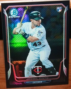 2014 BOWMAN CHROME BLACK CARBON FIBER REFRACTOR JOSMIL PINTO TWINS #d /10 - Picture 1 of 2
