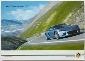 2005/2006 Lotus Europa S "In Brief" Hoja de especificaciones Reino Unido Inglés Versión temprana - Imagen 1 de 2