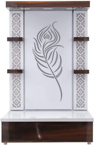 Wooden Temple White LED Light for Home and Office Puja Mandir Wall Hanging Home