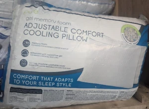 Almohadas de enfriamiento Purelux Gel con espuma viscoelástica ajuste confort paquete de 2, blanco reina - Imagen 1 de 3