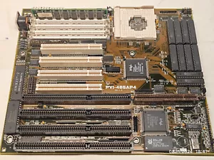 Rare Socket 3 *512 KB Cache* VIP ASUS PVI-486AP4 Rev 1.6 & 16 MB *EDO* RAM - Picture 1 of 12