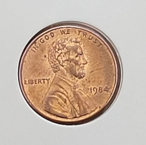 1984 No Mint Mark Rotated Die Error Lincoln Memorial Penny Cover