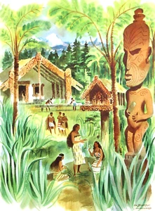 Hawaiian Matson Lines SS Lurline Menus Polynesian Newsletters Lot 3-7 JUL 1966 - Picture 1 of 18