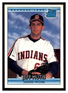 1992 Donruss #411 JEFF MUTIS RC Cleveland Indians ~C7R