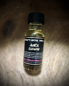 Huile rituelle magique nettoyante aura (fabriquée à la main, biologique, wicca, sorcellerie, hoodoo) - Photo 1/1