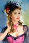 Canvas print Charming beauty dancer oil painting HD printed on canvas L1853