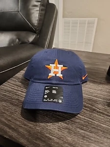 Houston Astros Nike Unisex Adult Club Cap Adjustable Blue Hat MLB NWT M/L - Picture 1 of 5