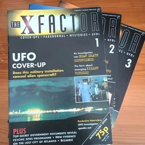 X-Factor Magazine: Conspiracy Paranormal UFO Issues 1-3, Free UK Shipping - Picture 1 of 8
