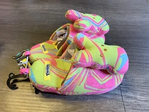 Peeps Plush Bunny Slippers Sherbet Youth Small Multicolor - Picture 1 of 8