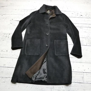 Pendleton Coat Womens Small Black Button Up Fuzzy Polyester Satin Lined Jacket - Picture 1 of 7