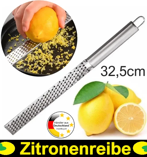 Zitronenreibe Edelstahl Parmesanreibe Muskat Ingwer Reibe Handreibe Käse, Presse - Bild 1 von 4