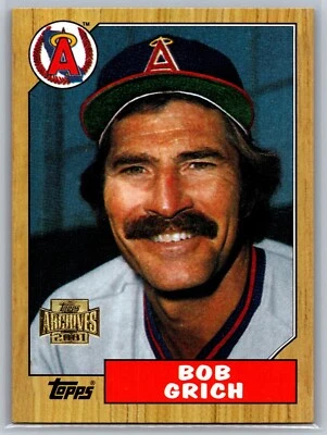 2001 TOPPS ARCHIVES BASEBALL 172 BOB GRICH ANGELS - Image 1 of 2