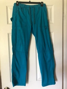 Maevn Extra Small Petite XS P Teal Blue Cargo Scrub Pants EUC Style #8101 - Picture 1 of 4
