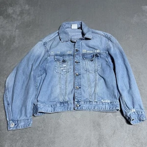 Disney Only Jeans Mickey Mouse Denim Chaqueta Adulto Pequeña Abotonada Envejecida - Imagen 1 de 8