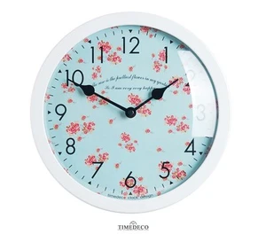 Reloj de Pared Redondo Diseño Arte Moderno Único Retro Decoración del Hogar Interior - RFlower3WH - Imagen 1 de 3
