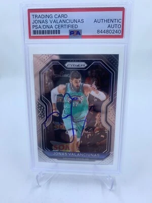 Jonas Valanciunas Signed 2020-21 Panini Prizm IP Auto PSA/DNA Pelicans - Image 1 of 2