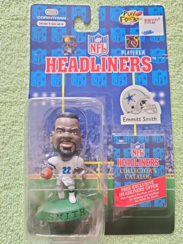 1996 NFL Headliners EMMITT SMITH HOF Dallas Cowboys Action Figure Statue NIP Cover