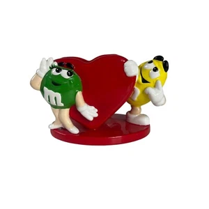 M&Ms Red Heart Ceramic Figurine Flower Candy Holder By FTD - Picture 1 of 9