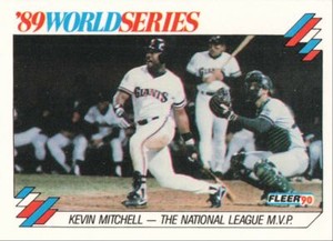 1990 Fleer Baseball Kevin Mitchell 89 World Series #2