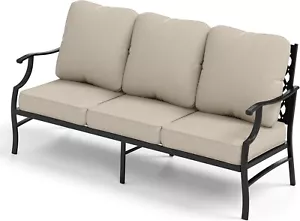 Outdoor Furniture Sofa 3-Seat Patio Sofa Chair with Thick Cushion for Balcony - Picture 1 of 7